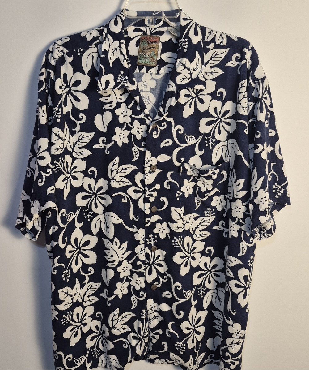 Pineapple Connection XL W Hawaiian Shirt Tropical Button Up Shirt